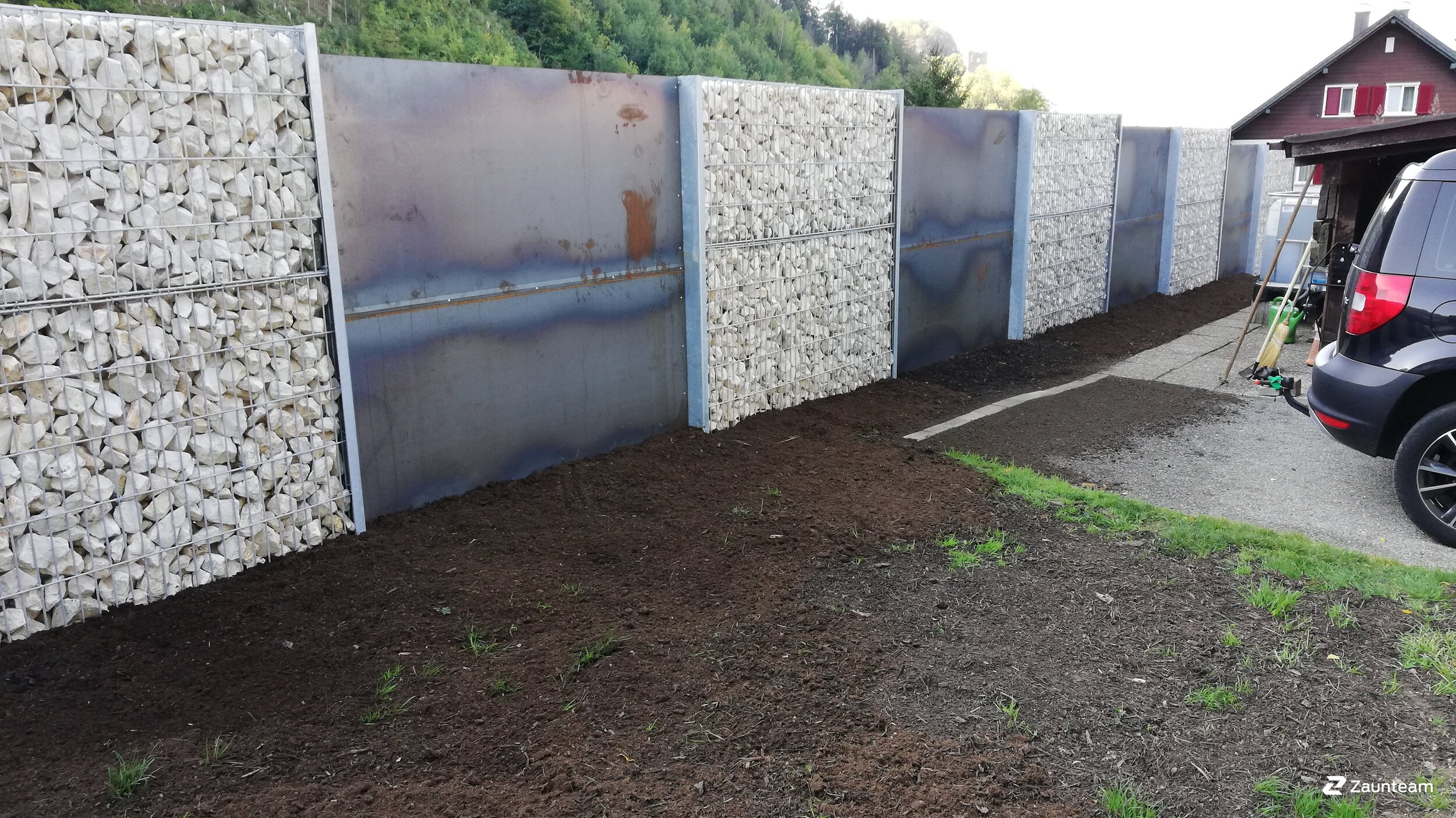 Gabionen Steinkörbe aus dem 2018 in 6840 Götzis Österreich von Zaunteam Vorarlberg.