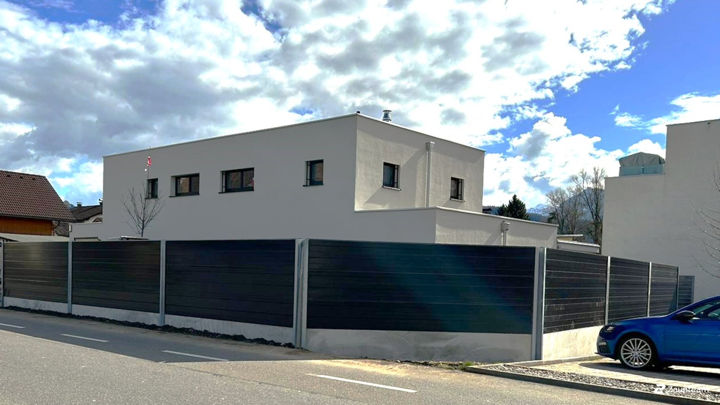 Lärmschutzzaun aus dem 2024 in 6830 Rankweil Österreich von Zaunteam Vorarlberg.