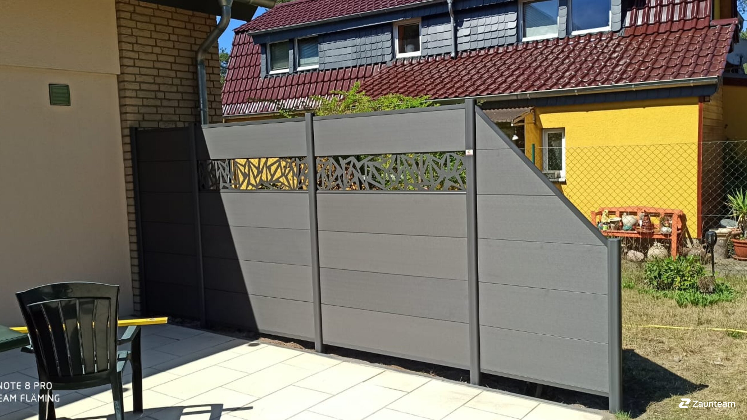 Pare-vue en WPC de 2020 à 14822 Borkheide Allemagne de Zaunteam Fläming.