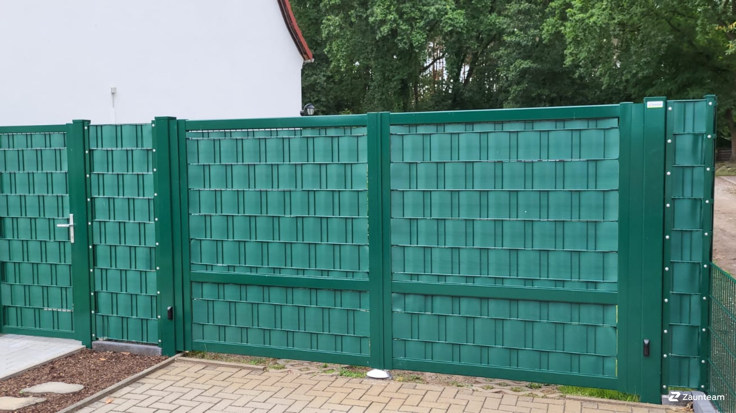 Protection brise-vue en tressage de 2022 à 06869 Coswig OT Klieken Allemagne de Zaunteam Fläming.