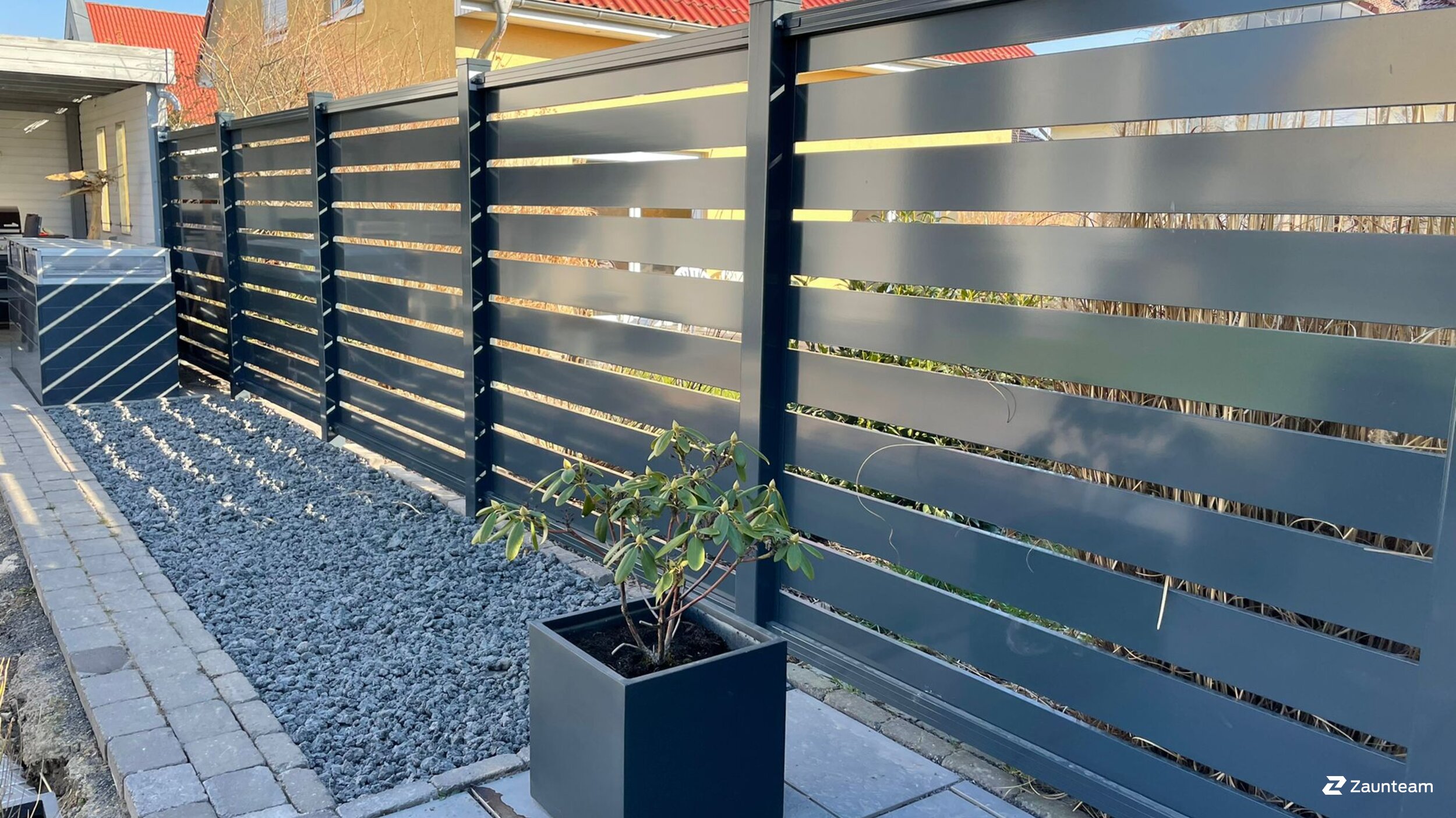 Protection brise-vue en aluminium de 2022 à 30966 Hemmingen Allemagne de Zaunteam Weser-Leine.