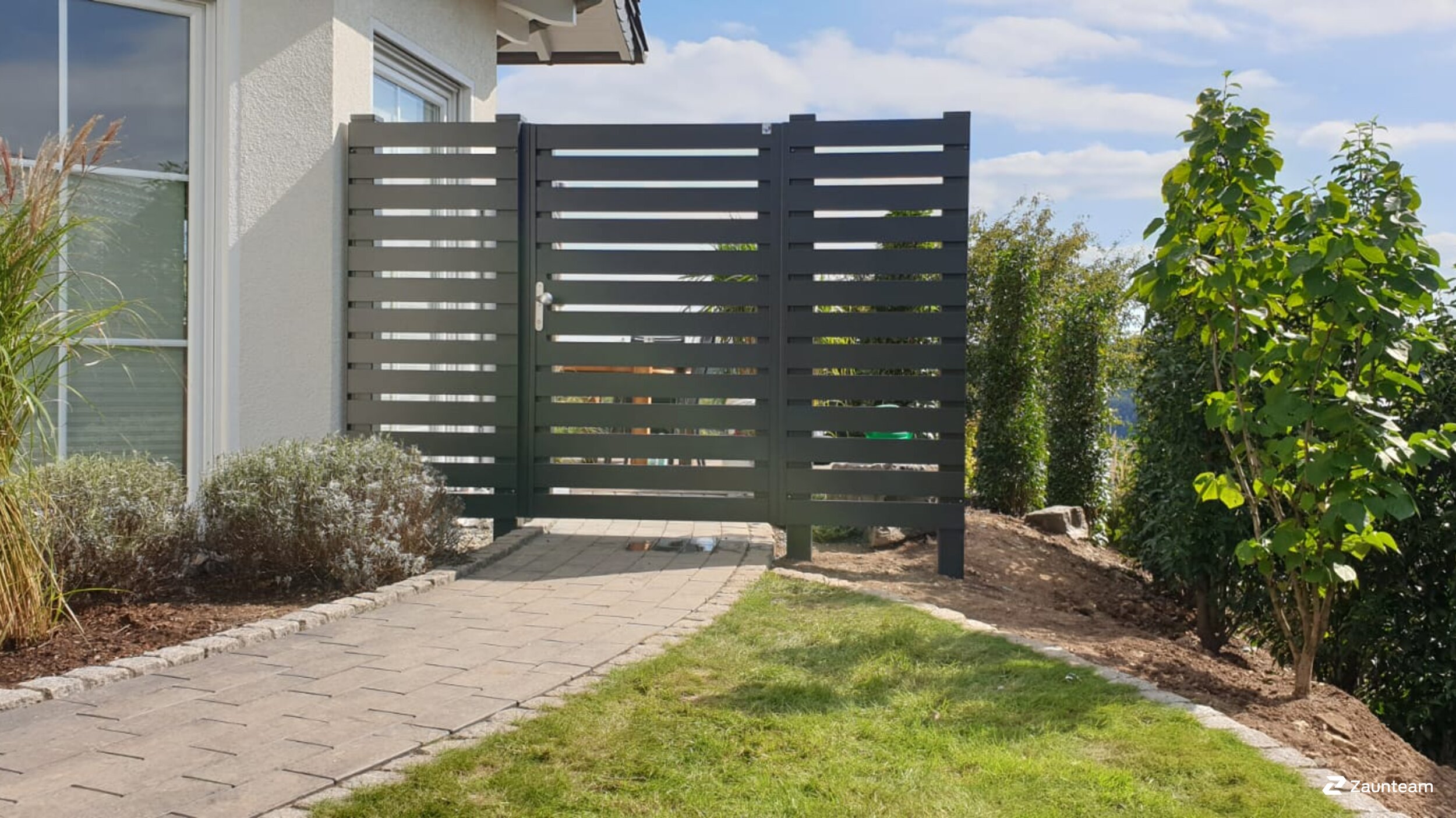 Aluminium Sichtschutz aus dem 2020 in 51597 Morsbach Deutschland von Zaunteam Südwestfalen.