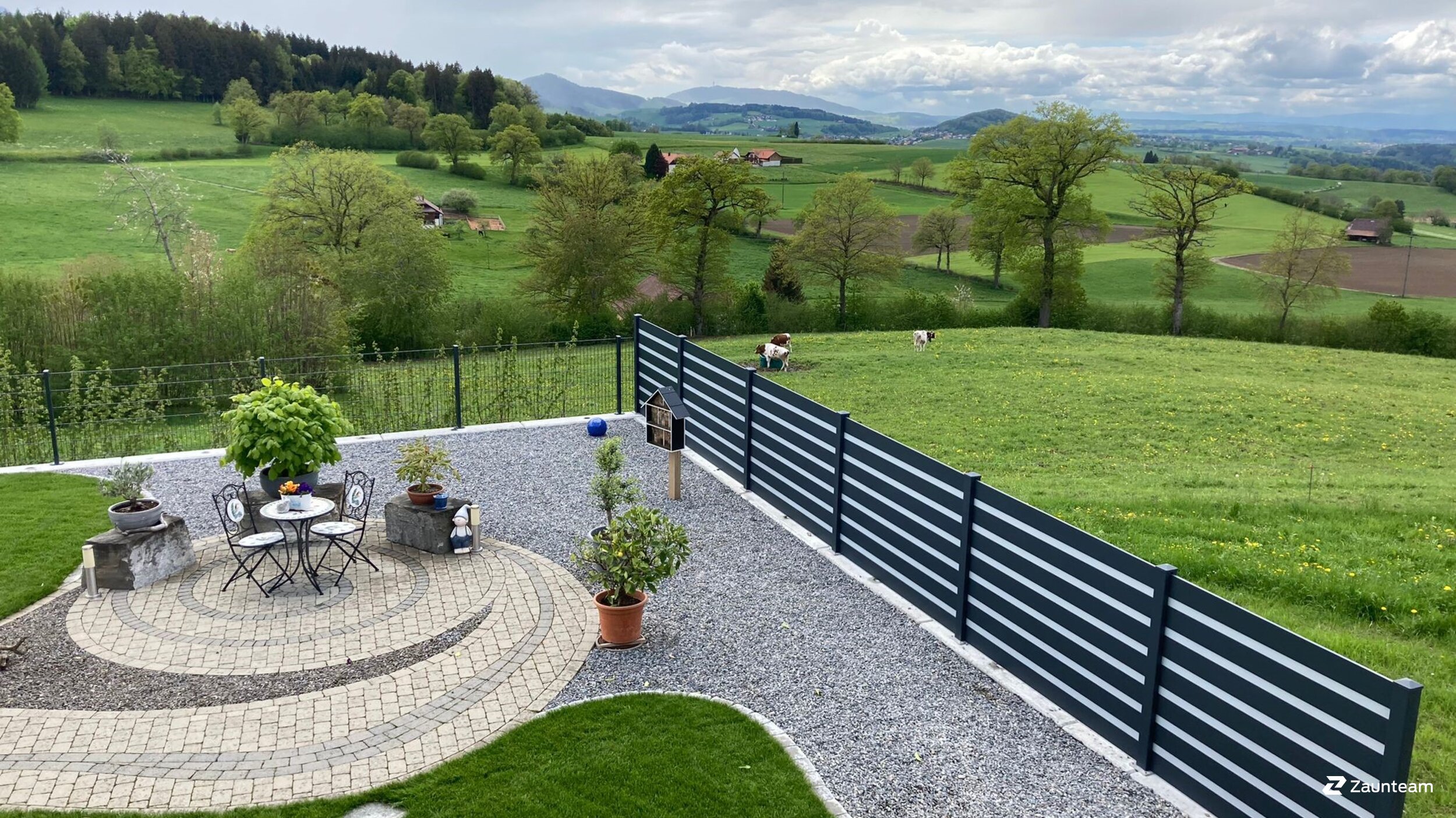 Aluminium Sichtschutz aus dem 2023 in 1718 Rechthalten Schweiz von Zaunteam Spahni AG.