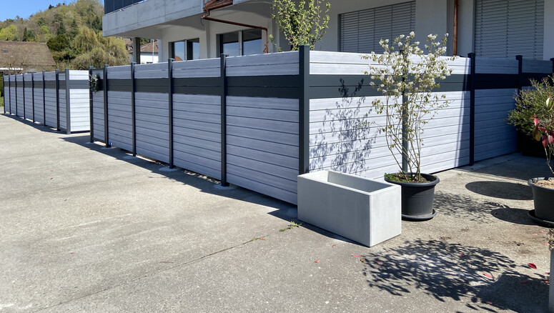 Aluminium Sichtschutz aus dem 2026 in 3270 Aarberg Schweiz von Zaunteam Spahni AG.