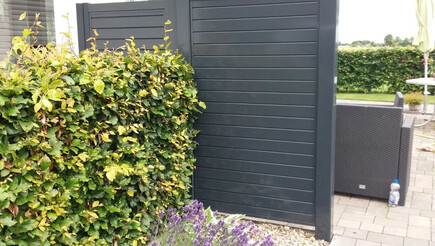 Protection brise-vue en aluminium de 2016 à 46499 Hamminkeln Allemagne de Zaunteam Hohe Mark.