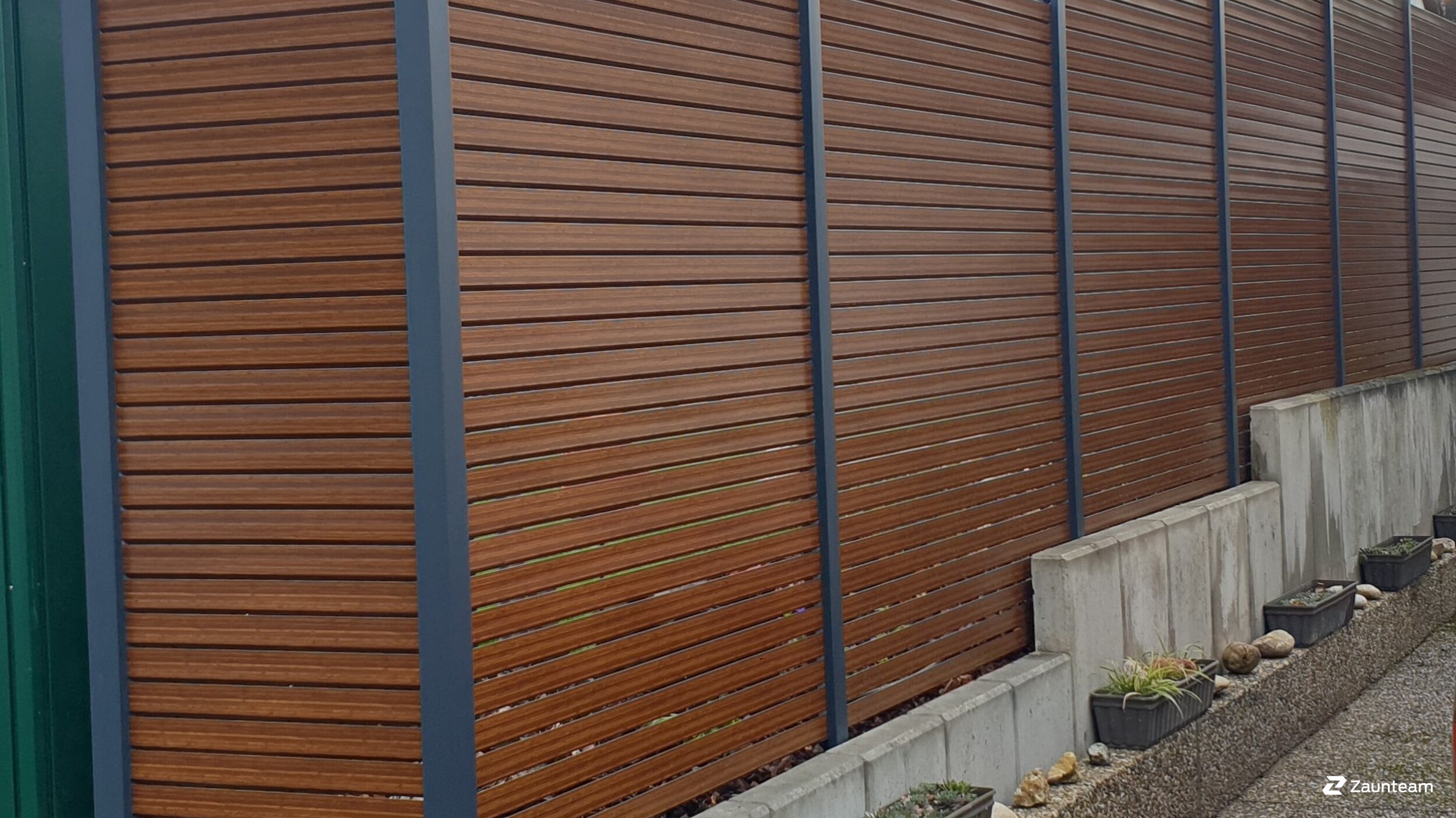 Aluminium Sichtschutz aus dem 2023 in 67374  Hanhofen Deutschland von Zaunteam Schwetzingen-Bruchsal.