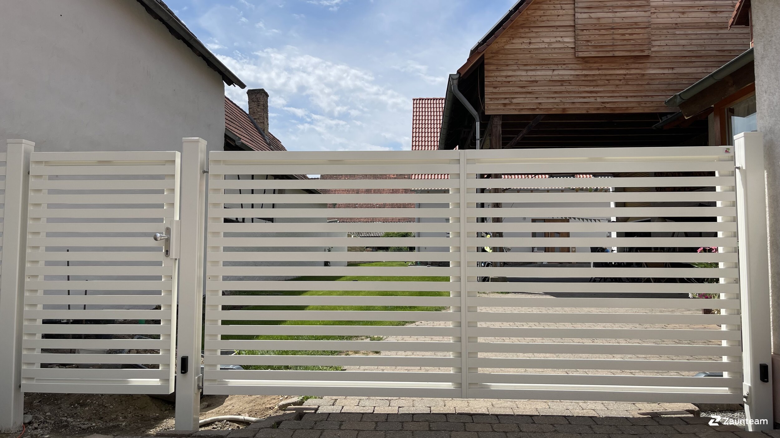 Aluzaun aus dem 2023 in 76676 Graben-Neudorf Deutschland von Zaunteam Schwetzingen-Bruchsal.