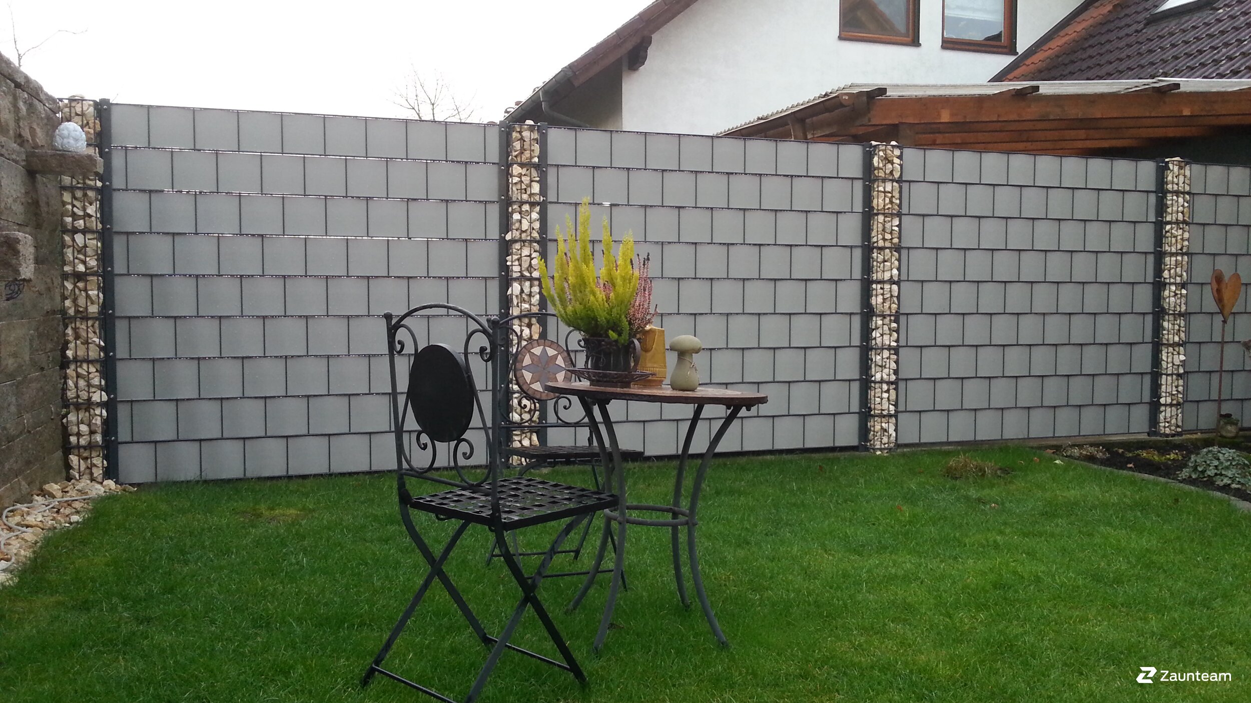 Protection brise-vue en tressage de 2017 à 74385 Pleidelsheim Allemagne de Zaunteam Neckar-Enz.