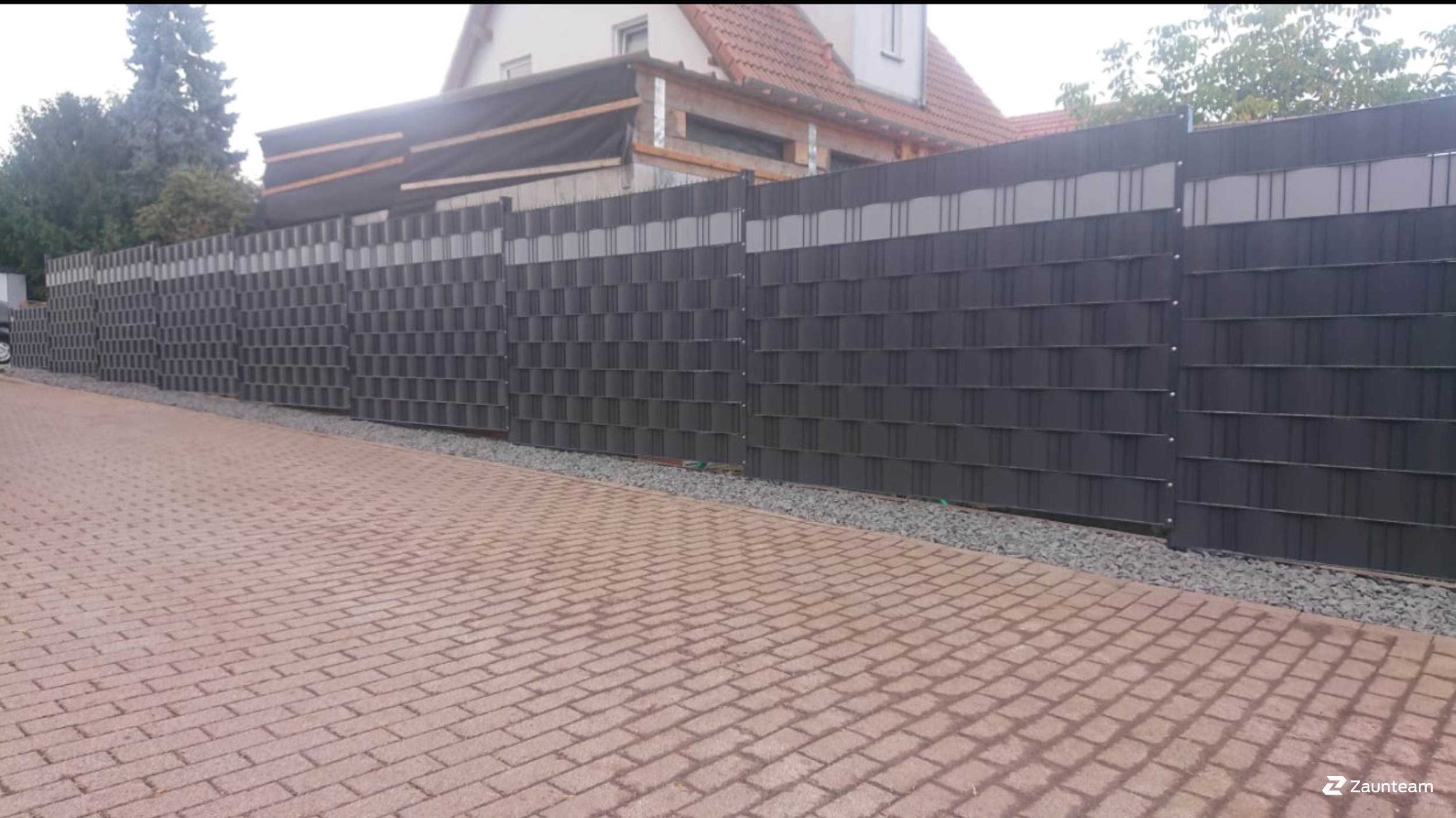 Protection brise-vue en tressage de 2021 à 71263 Weil der Stadt Allemagne de Zaunteam Pforzheim.