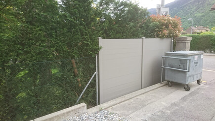 Aluminium Sichtschutz aus dem 2021 in 1920 Martigny Schweiz von Zaunteam Wallis / Swissclôture Valais.