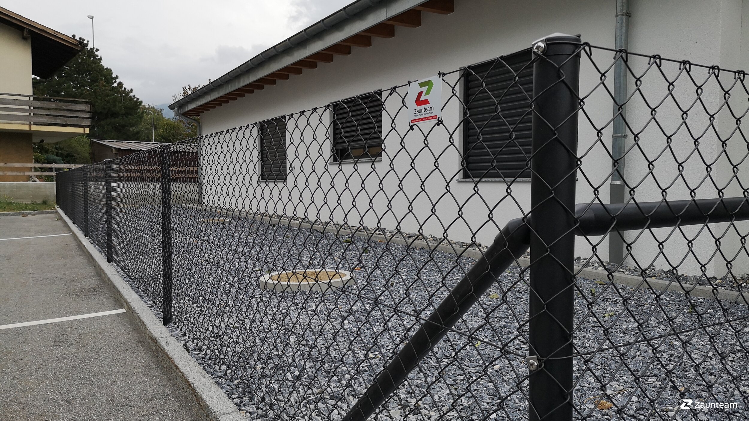 Diagonalgeflecht aus dem 2018 in 3945 Gampel Schweiz von Zaunteam Wallis / Swissclôture Valais.