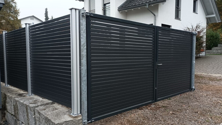 Aluminium Sichtschutz aus dem 2024 in 79730 Murg-Hänner Deutschland von Zaunteam Granacher.