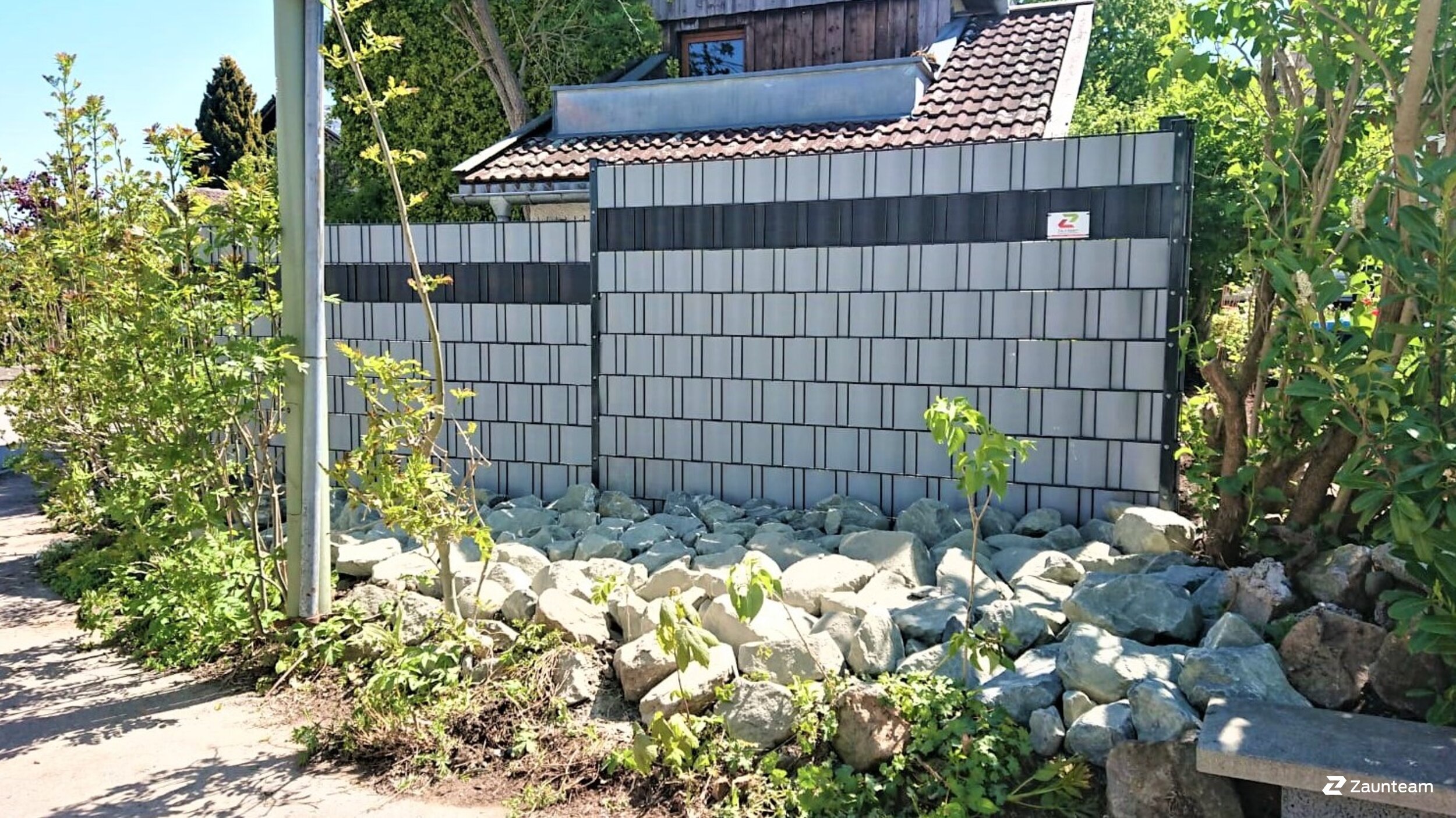 Protection brise-vue en tressage de 2020 à 86943 Thaining Allemagne de Zaunteam Ammersee.