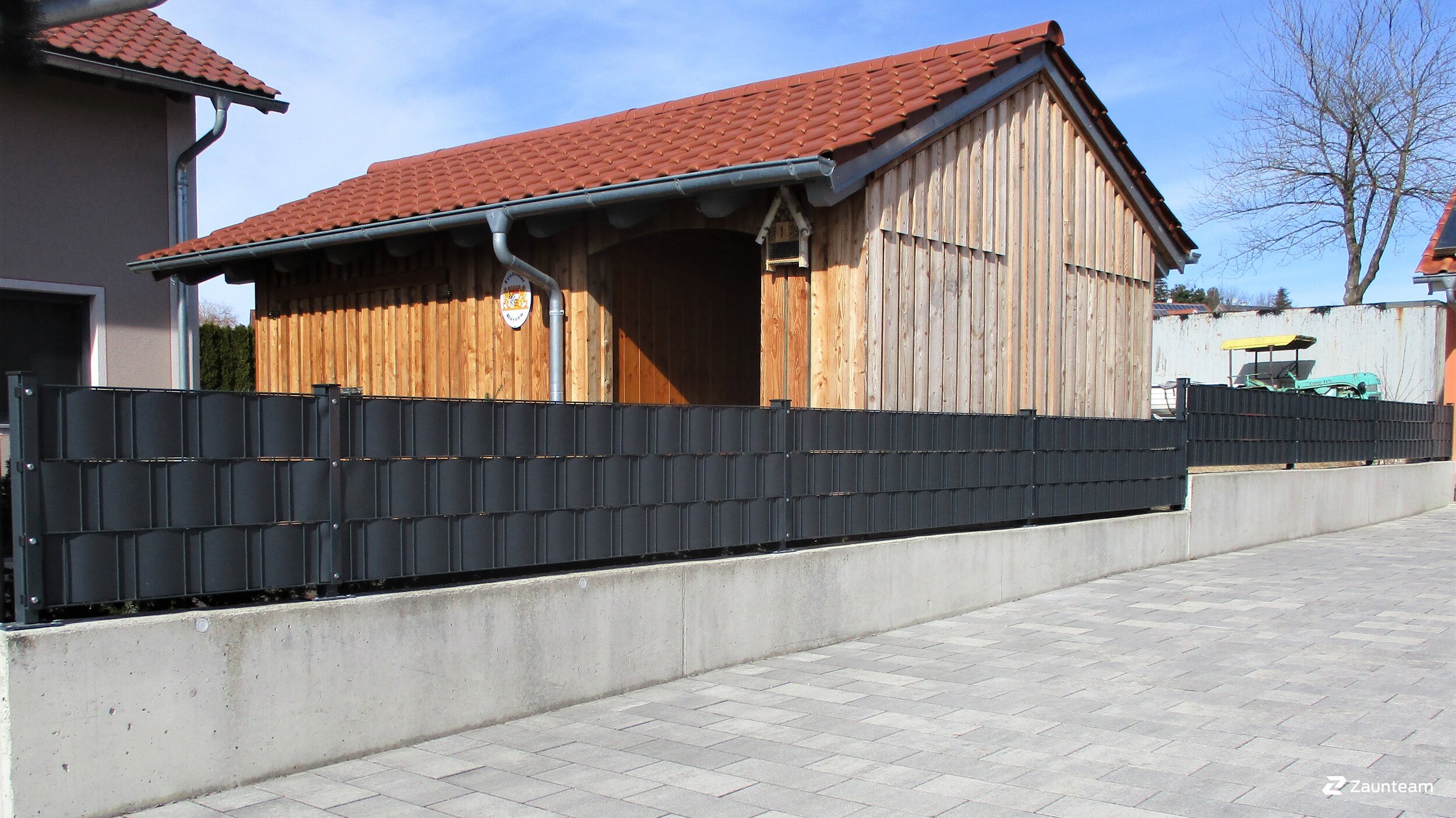 Protection brise-vue en tressage de 2020 à 86932 Stoffen Allemagne de Zaunteam Ammersee.