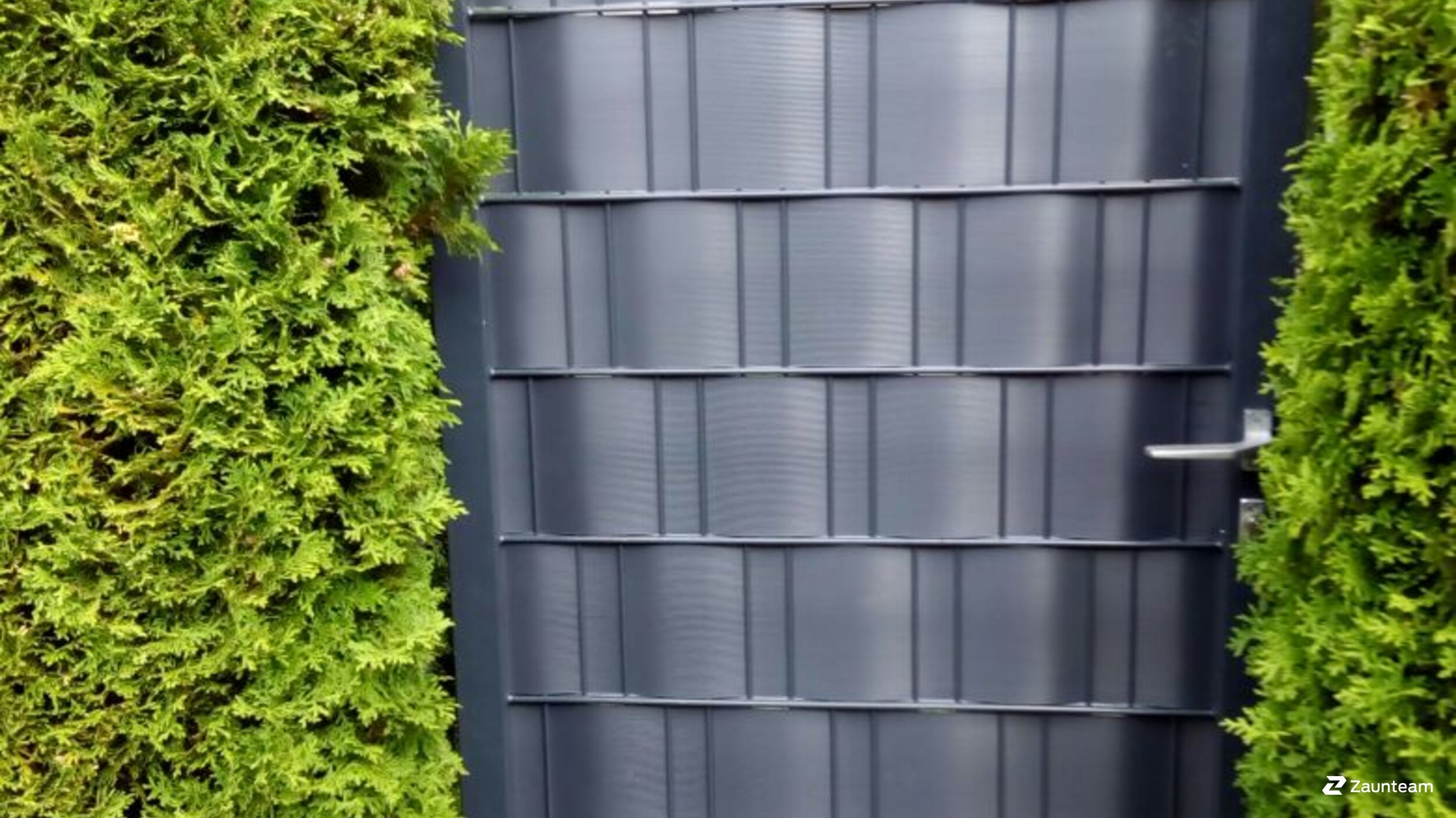 Protection brise-vue en tressage de 2017 à 87534 Oberstaufen Allemagne de Zaunteam Allgäu.