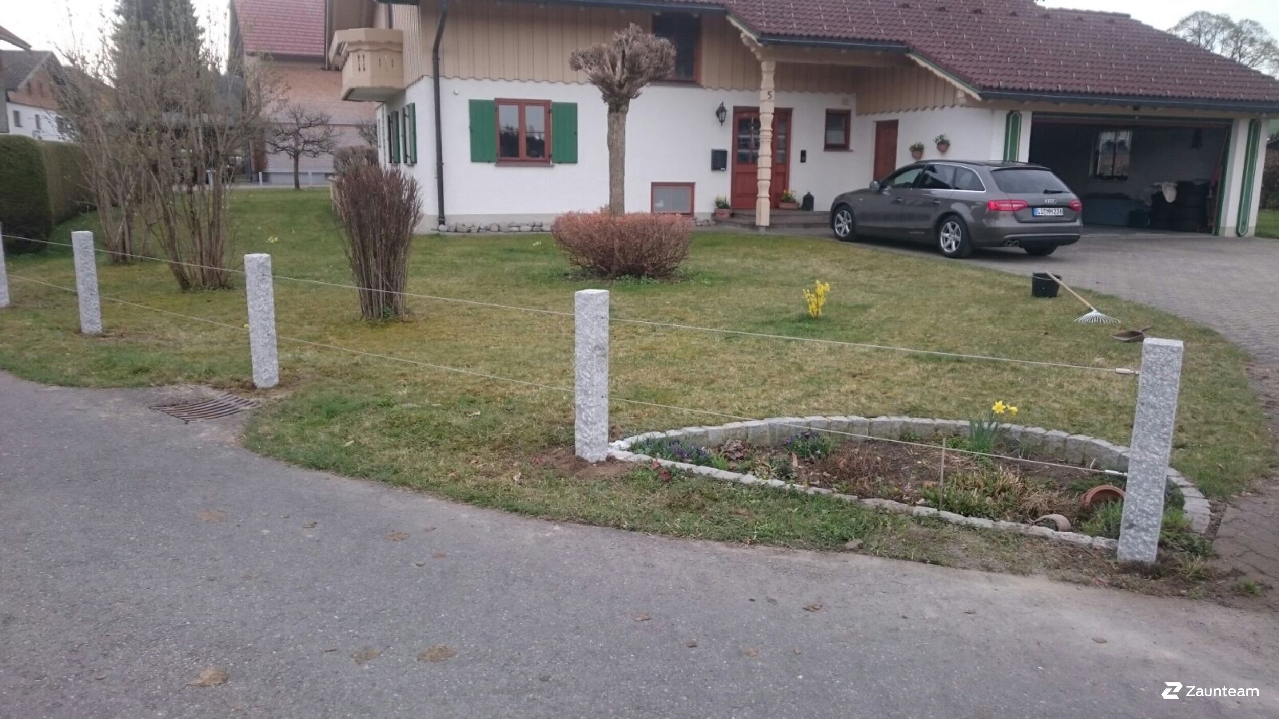 Clôture en câble métallique de 2017 à 88167 Grünenbach Allemagne de Zaunteam Allgäu.