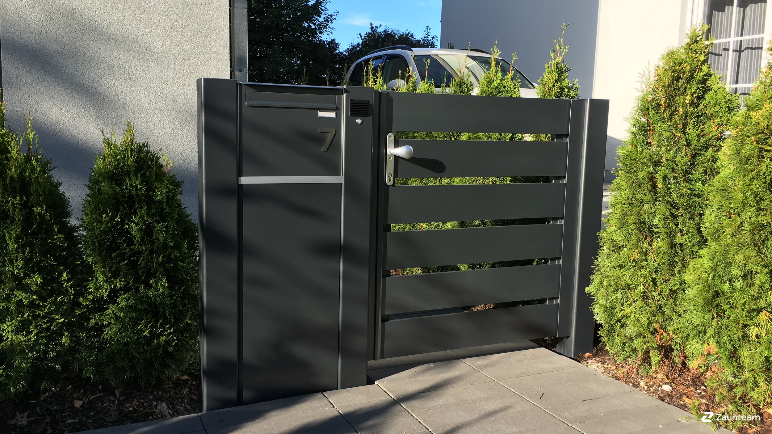 Aluminium Sichtschutz aus dem 2016 in 87439 Kempten Deutschland von Zaunteam Allgäu.