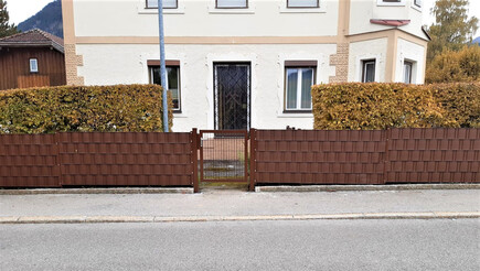 Protection brise-vue en tressage de 2021 à 6600 Breitenwang Autriche de Zaunteam Allgäu.