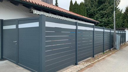 Aluminium Sichtschutz aus dem 2022 in 87499 Wilpoldsried Deutschland von Zaunteam Allgäu.