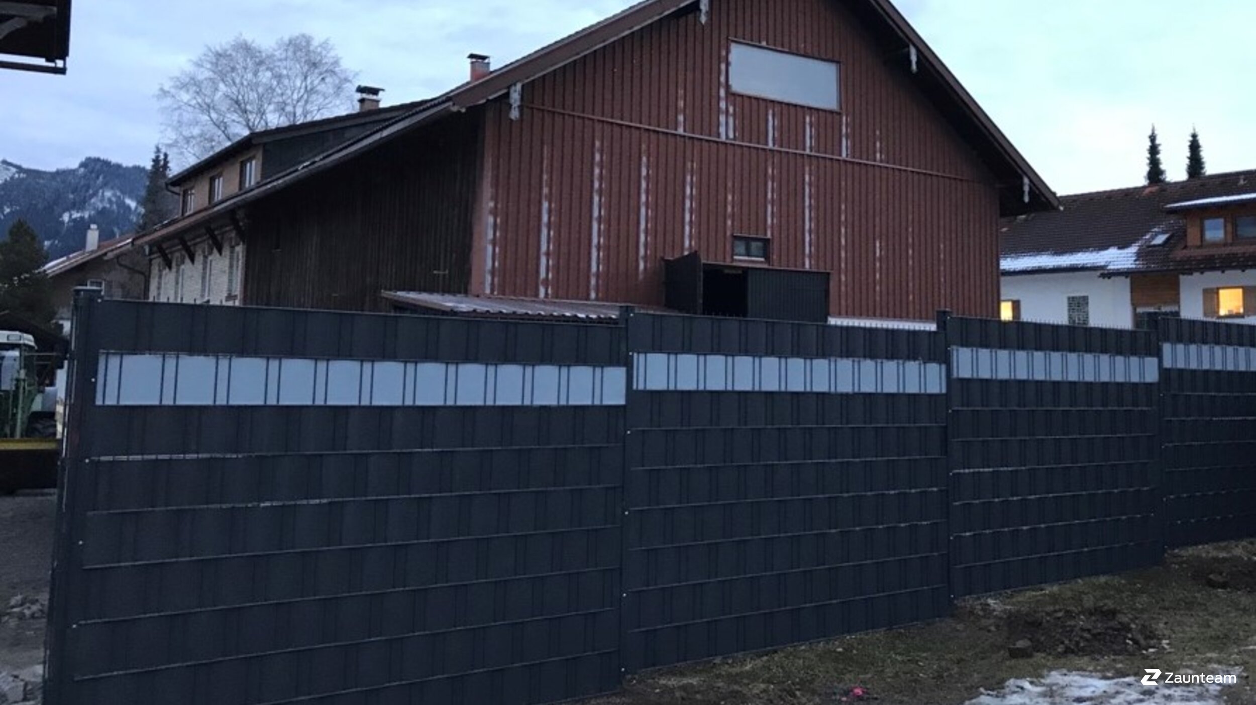 Protection brise-vue en tressage de 2020 à 87497 Wertach Allemagne de Zaunteam Allgäu.