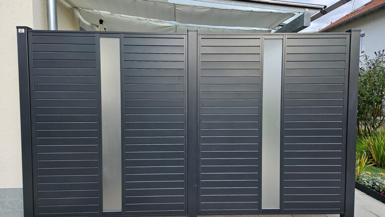 Aluminium Sichtschutz aus dem 2024 in 87544 Blaichach Deutschland von Zaunteam Allgäu.