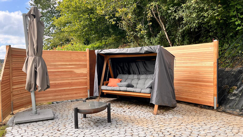 Holz Sichtschutz aus dem 2024 in 88167 Gestratz Deutschland von Zaunteam Allgäu.
