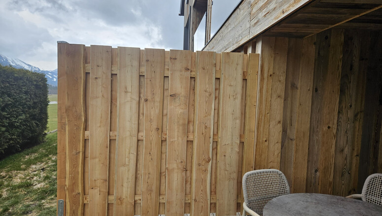Holz Sichtschutz aus dem 2025 in 6673 Grän Deutschland von Zaunteam Allgäu.