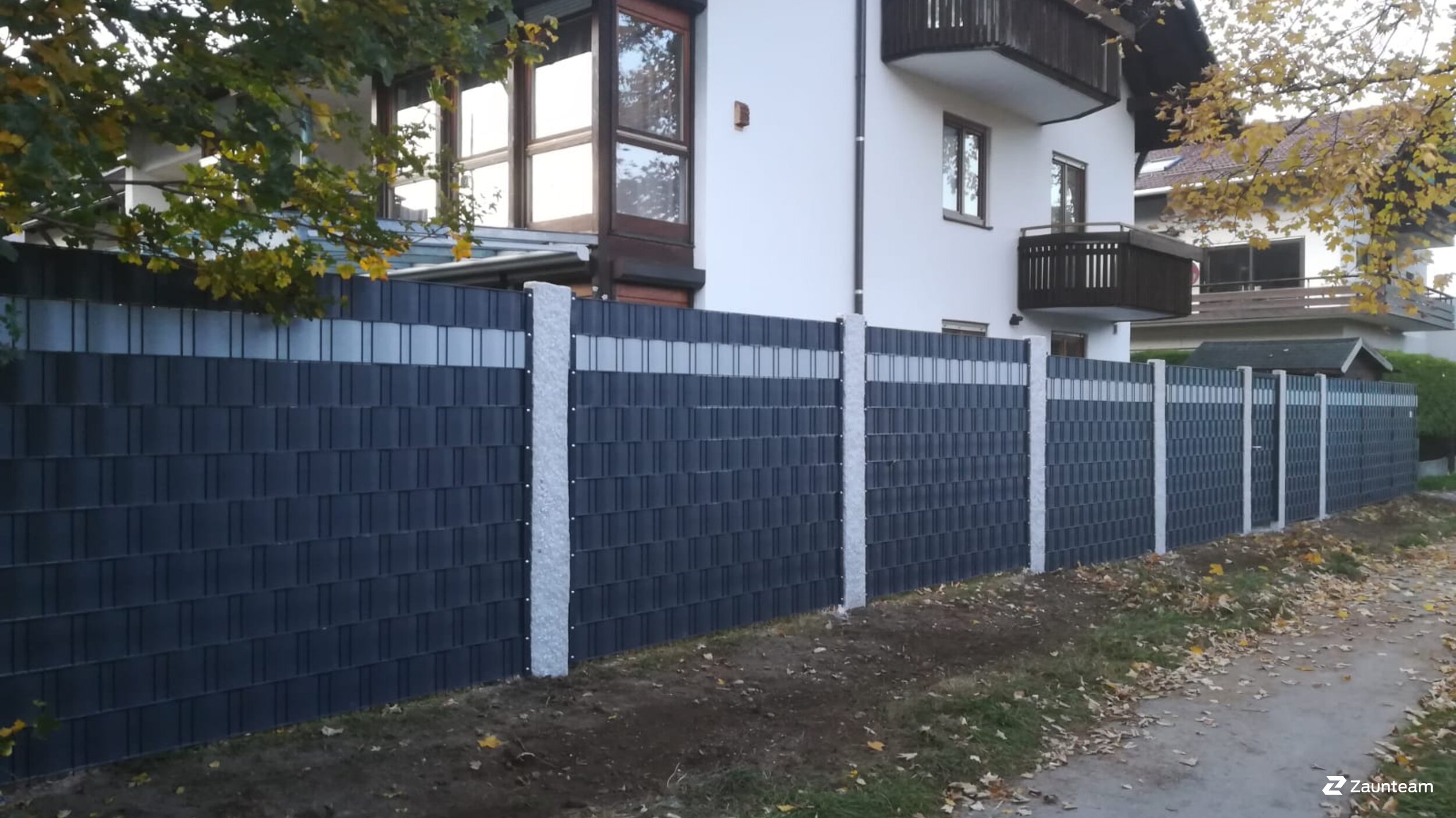 Protection brise-vue en tressage de 2019 à 87509 Immenstadt Allemagne de Zaunteam Allgäu.
