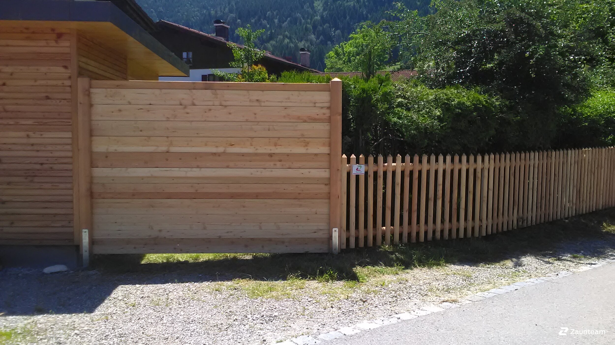 Holz Sichtschutz aus dem 2016 in 87459 Pfronten Deutschland von Zaunteam Allgäu.