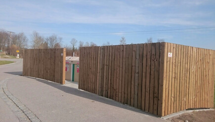 Protection brise-vue en bois de 2017 à 87493 Lauben Allemagne de Zaunteam Allgäu.
