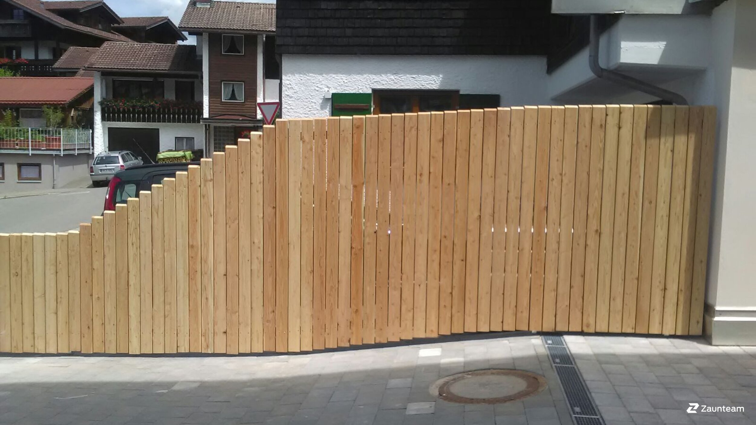 Holz Sichtschutz aus dem 2018 in 87544 Blaichach Deutschland von Zaunteam Allgäu.