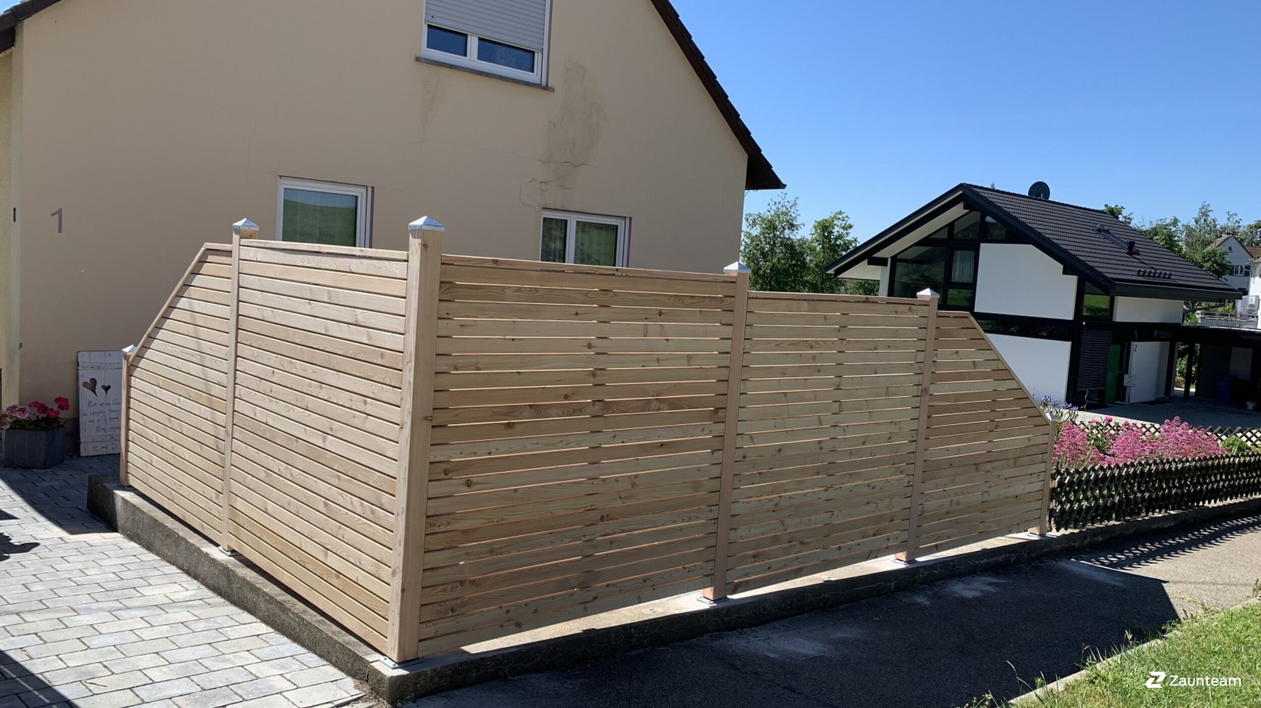 Holz Sichtschutz aus dem 2019 in 88515 Emerfeld Deutschland von Zaunteam Oberschwaben.