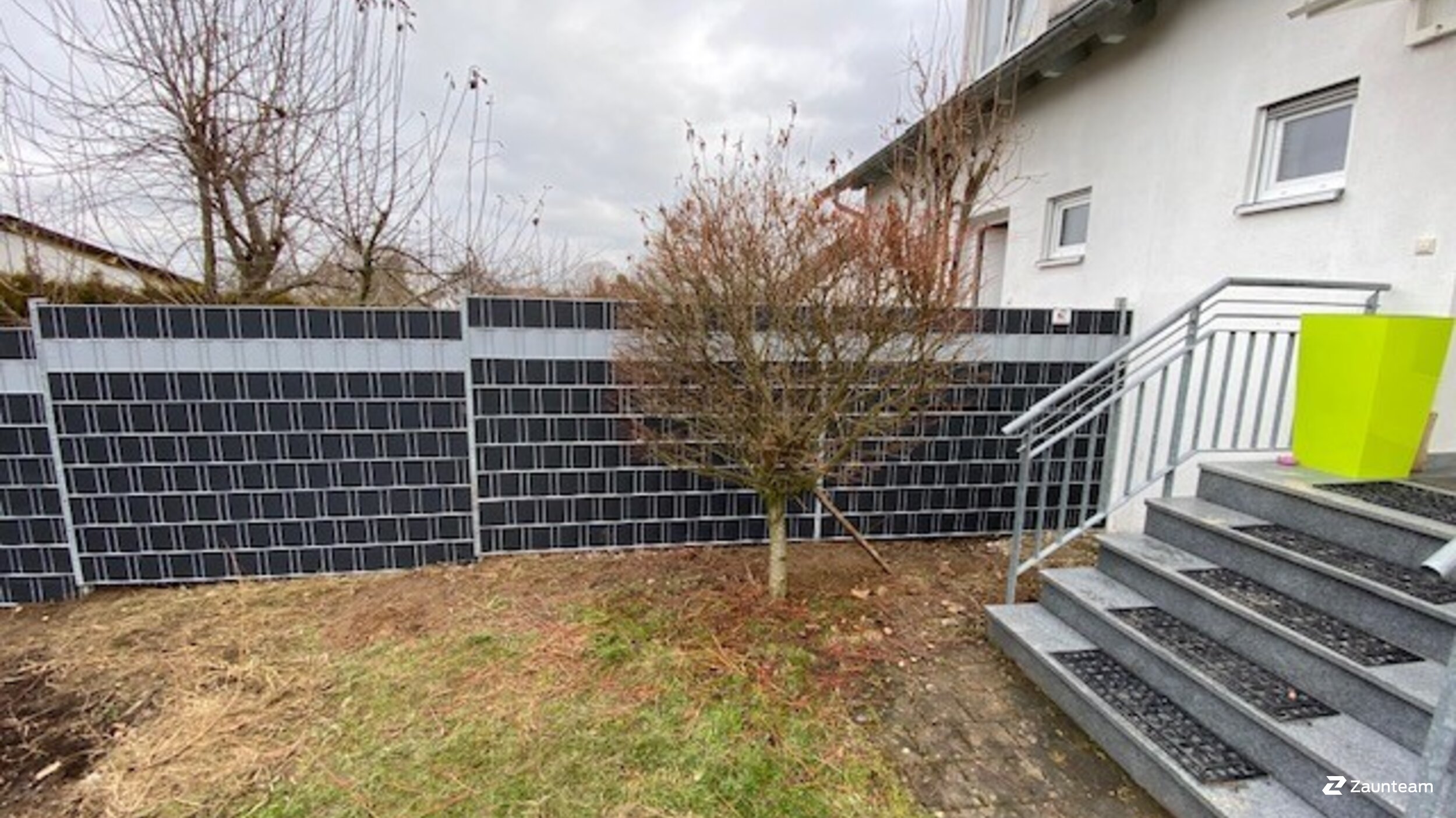 Protection brise-vue en tressage de 2022 à 88433 Schemmerhofen Allemagne de Zaunteam Oberschwaben.