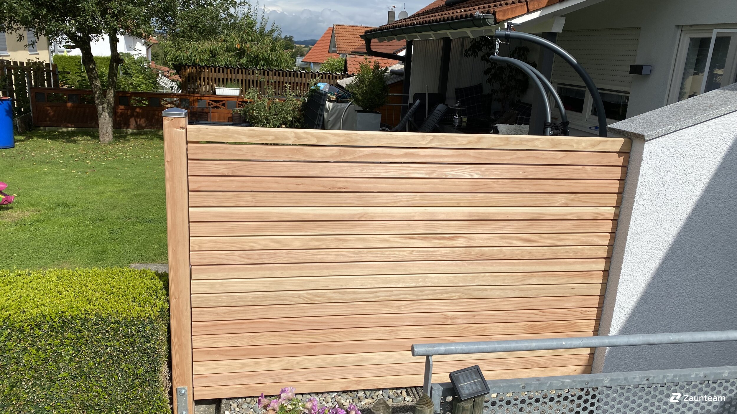 Holz Sichtschutz aus dem 2021 in 88524 Uttenweiler Deutschland von Zaunteam Oberschwaben.