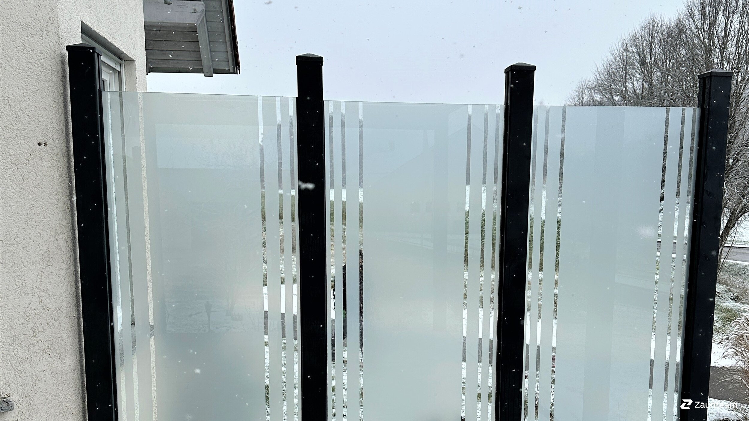 Glas Sichtschutz aus dem 2022 in 89584 Lauterach Deutschland von Zaunteam Oberschwaben.