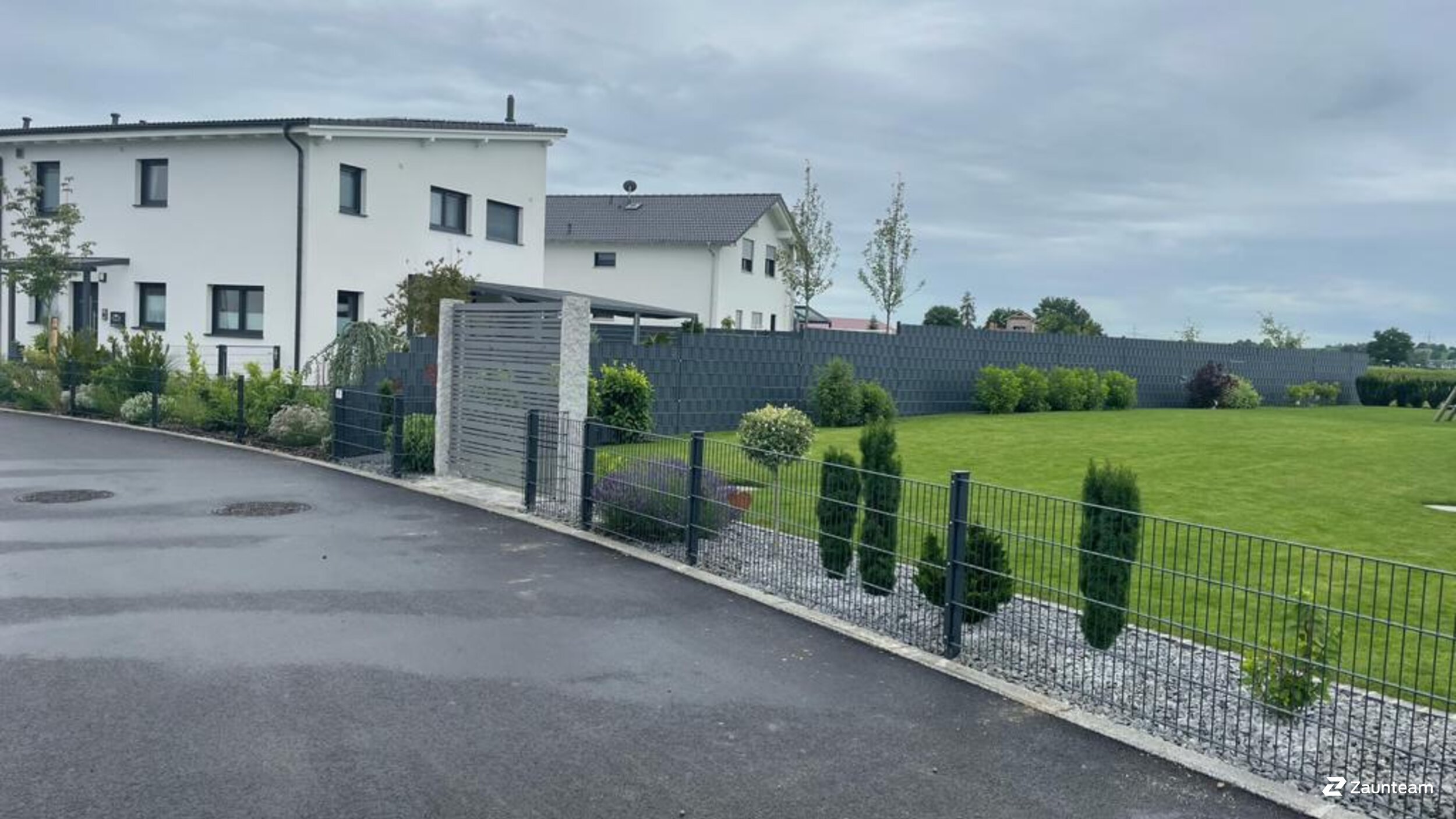 Protection brise-vue en tressage de 2021 à 88527 Unlingen Allemagne de Zaunteam Oberschwaben.