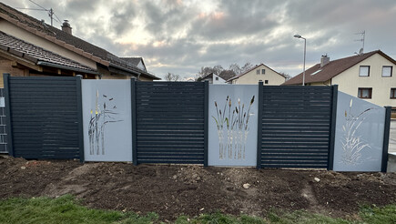 Aluminium Sichtschutz aus dem 2022 in 88410 Bad Wurzach Deutschland von Zaunteam Oberschwaben.