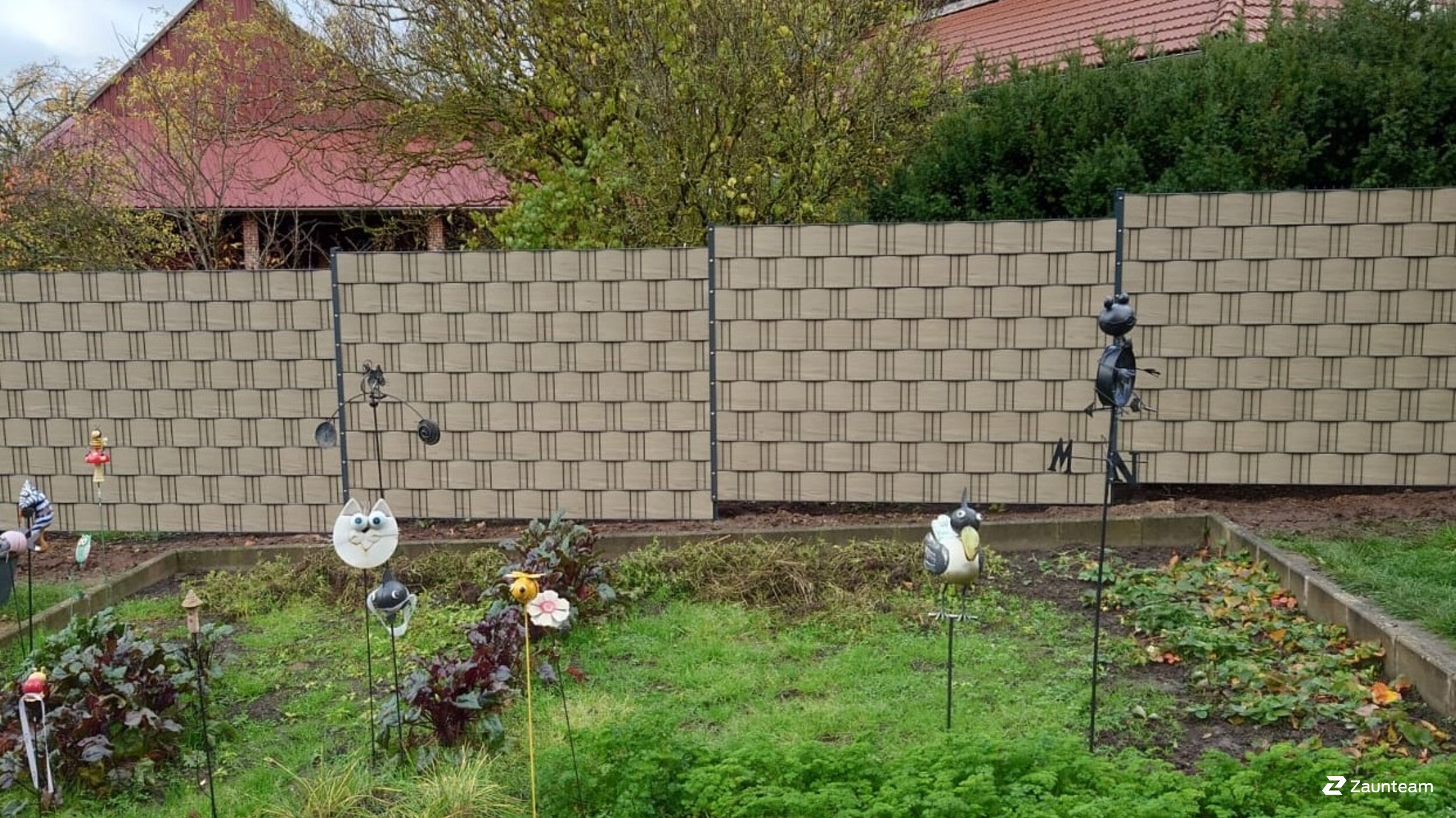 Protection brise-vue en tressage de 2022 à 96873 Auengrund Allemagne de Zaunteam Thüringer Wald.