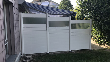 Aluminium Sichtschutz aus dem 2017 in 3627 Heimberg Schweiz von Zaunteam Kiesen AG.