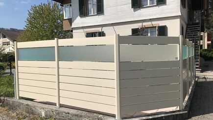Aluminium Sichtschutz aus dem 2017 in 3110 Münsingen Schweiz von Zaunteam Kiesen AG.