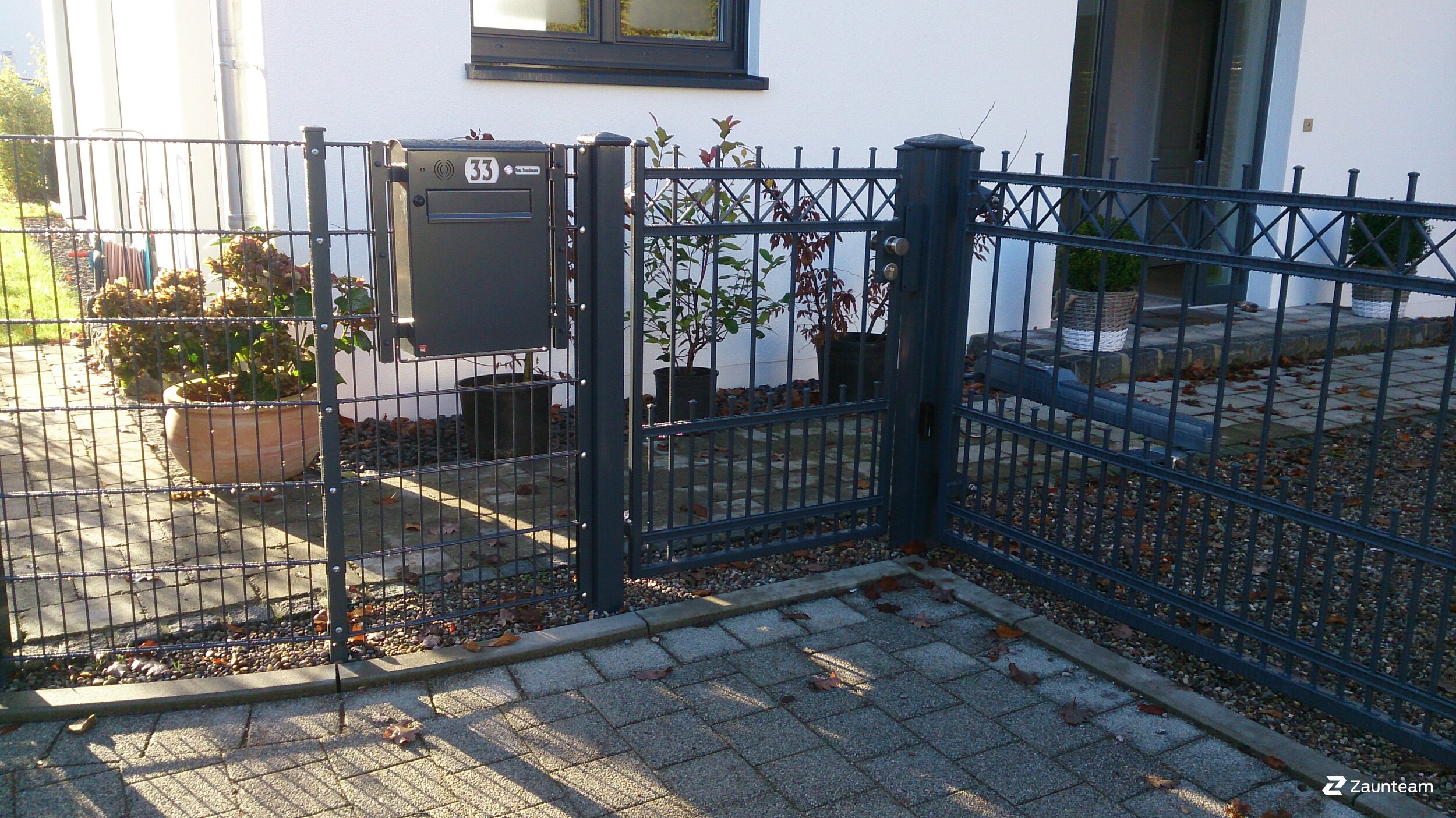 Doppelstabmattenzaun aus dem 2019 in 21465 Wentorf bei Hamburg Deutschland von Zaunteam Hamburg-Ost.