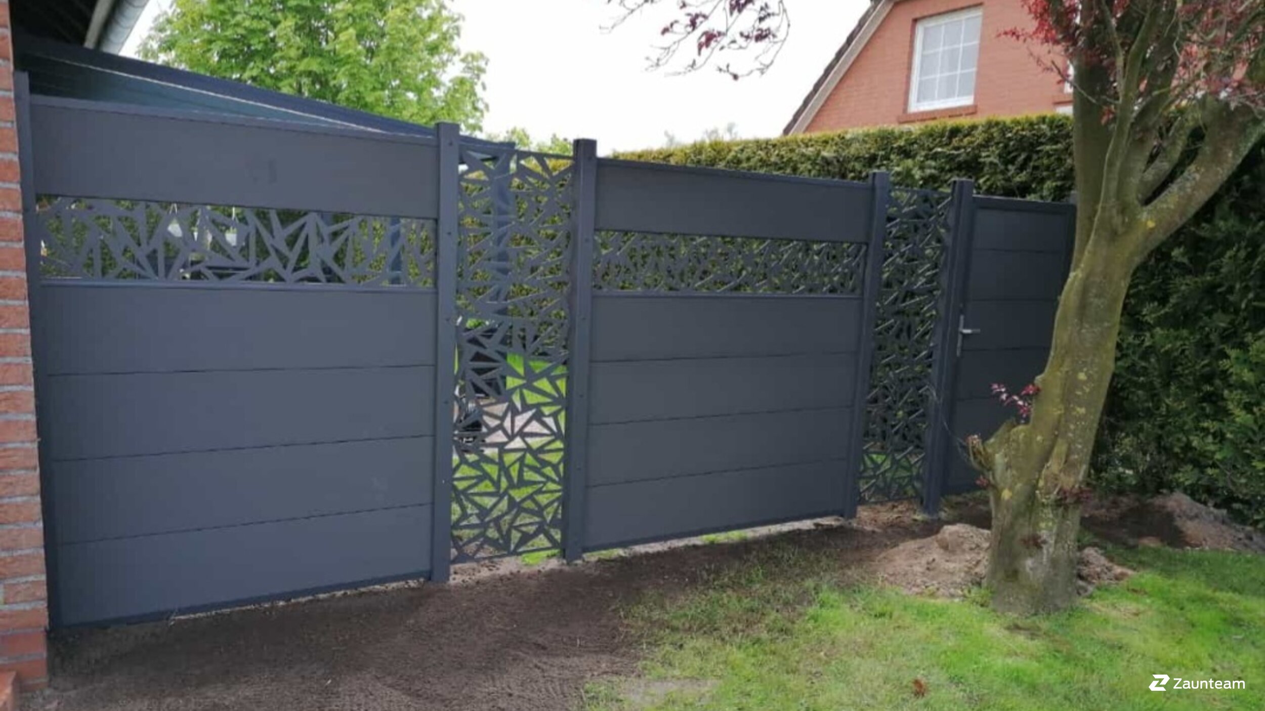 WPC Sichtschutz aus dem 2021 in 26624 Südbrookmerland Deutschland von Zaunteam Ostfriesland.