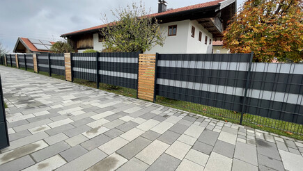 Protection brise-vue en tressage de 2022 à 83250 Marquartstein Allemagne de Zaunteam Chiemgau.