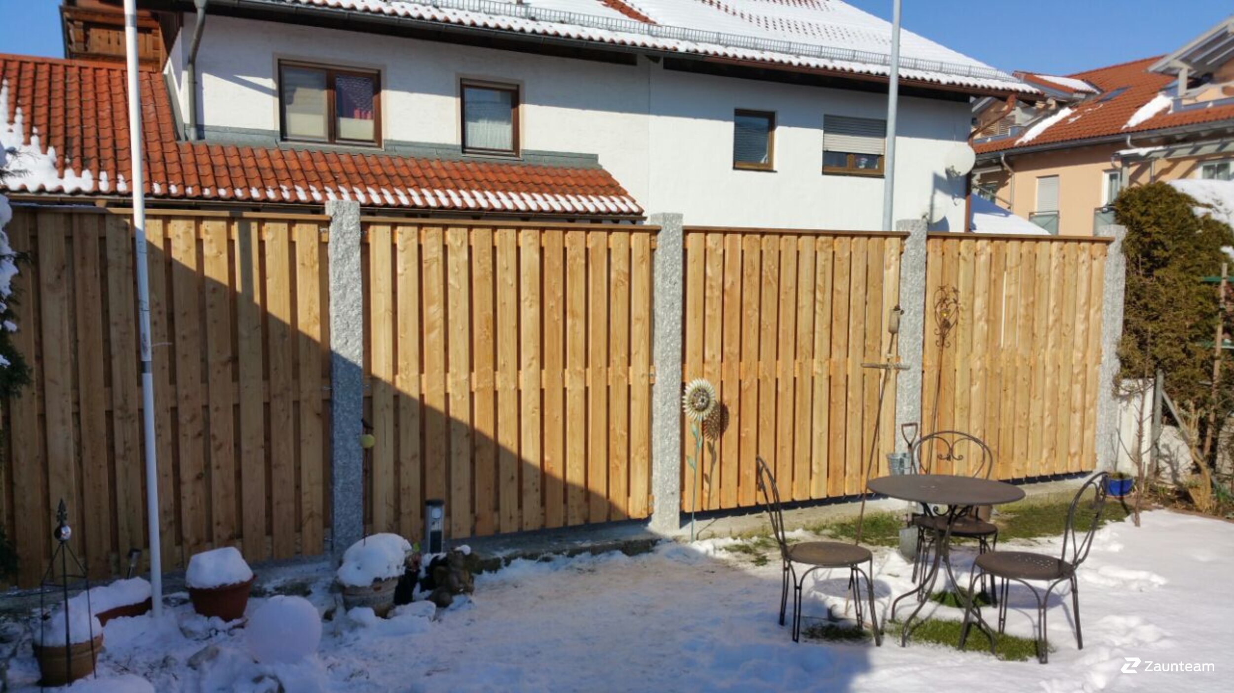 Holz Sichtschutz aus dem 2017 in 83404 Ainring Deutschland von Zaunteam Chiemgau.